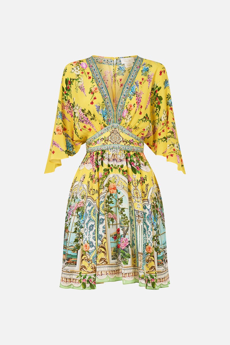 WAIST TIE SHIRT DRESS WITH BUBBLE SLEEVE TALES OF TOPKAPI PALACE