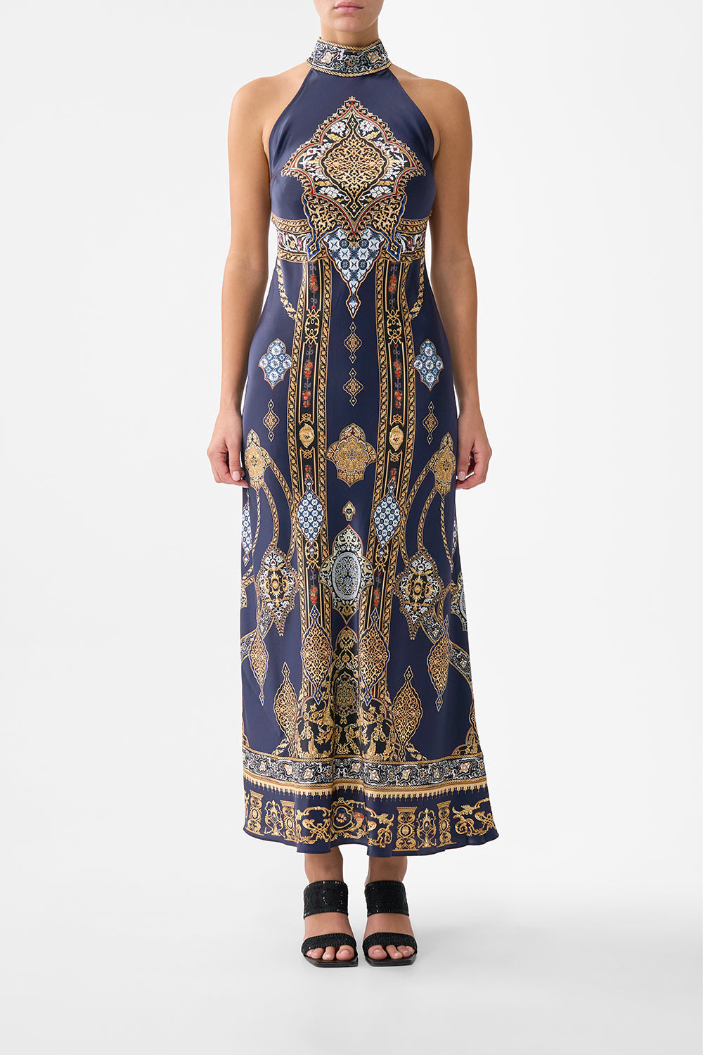 HIGH NECK BIAS DRESS THE IMPERIAL GATE