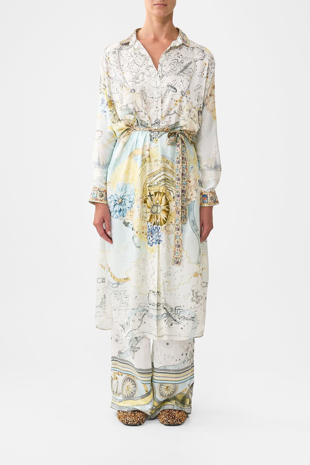 COLLARED BUTTON THROUGH DRESS MY LUCKY STARS