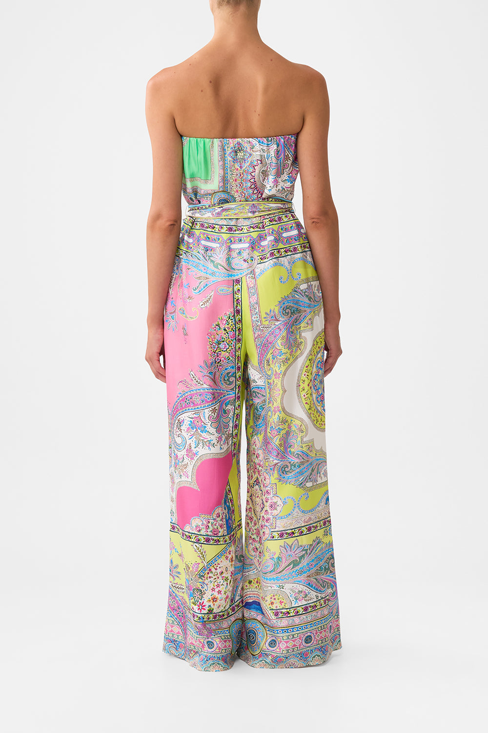 TIE WAIST STRAPLESS JUMPSUIT MAGIC CARPET RIDE