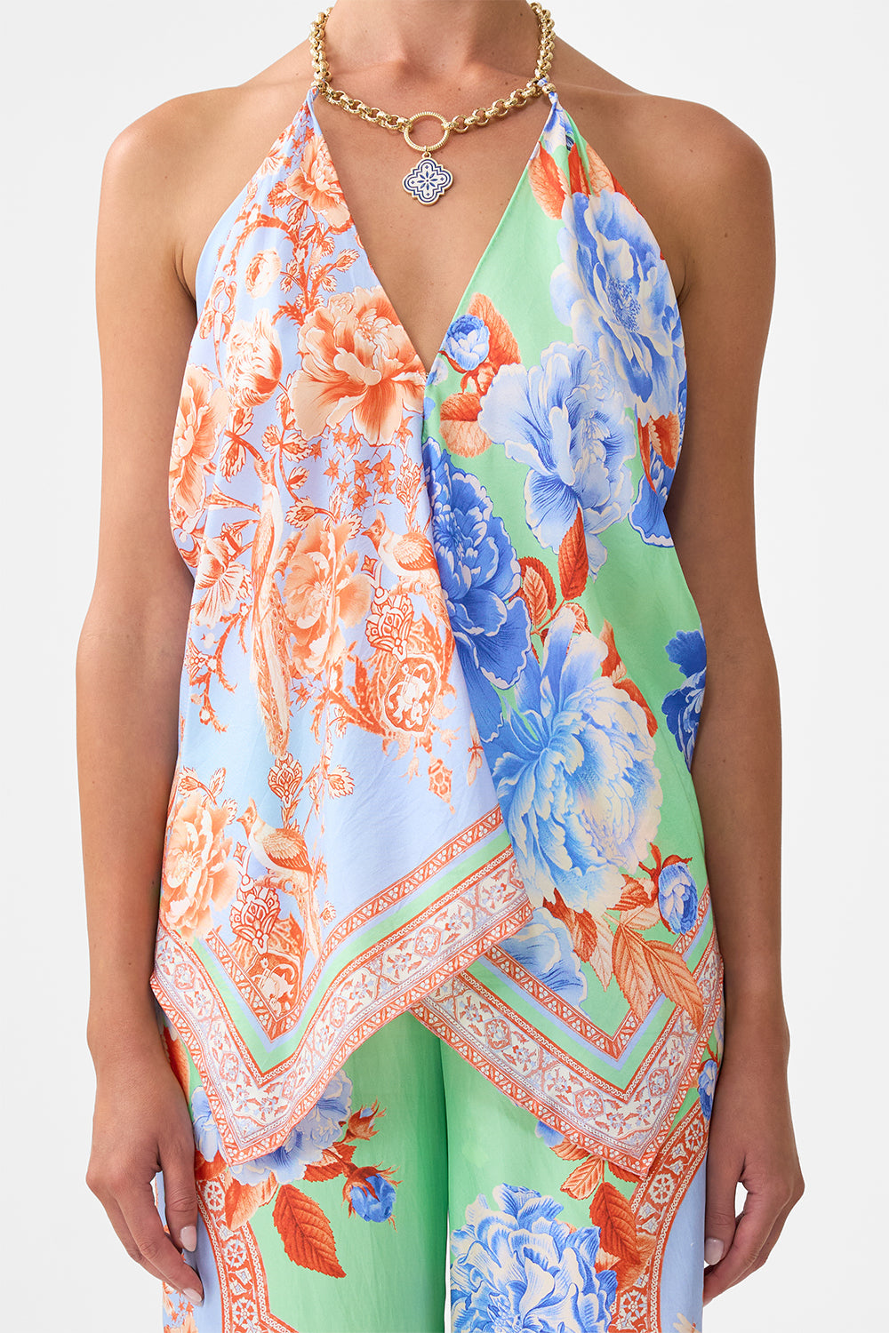 KNOTTED SCARF TOP TOPKAPI POP