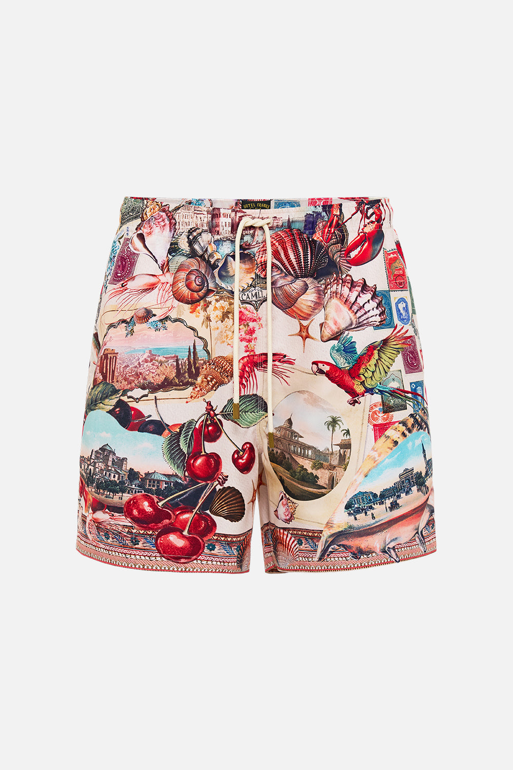 MID LENGTH BOARDSHORT WITH ELASTIC WAIST NOTES FROM THE ROAD