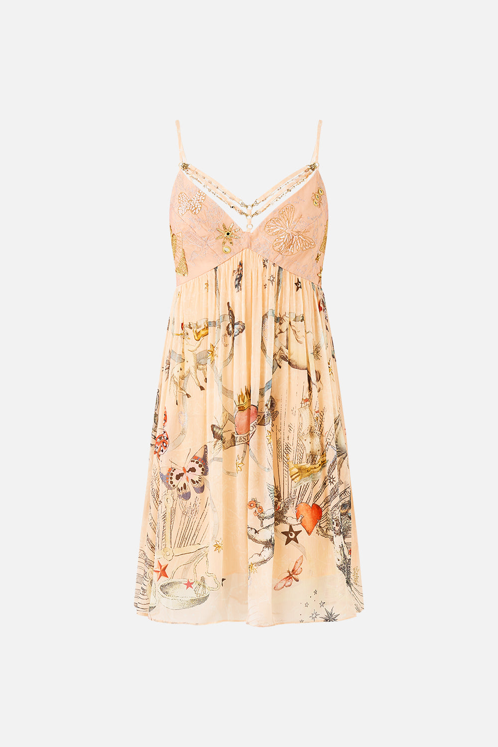 DOUBLE STRAP DETAIL SHORT DRESS HOUSE OF HOROSCOPES