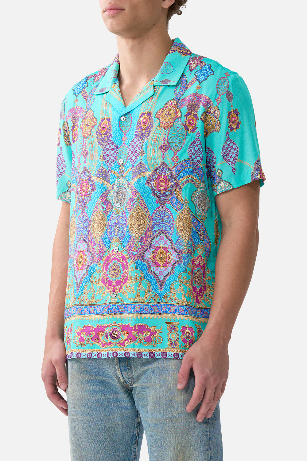 SHORT SLEEVE CAMP COLLARED SHIRT THE CONCUBINES CORRIDOR