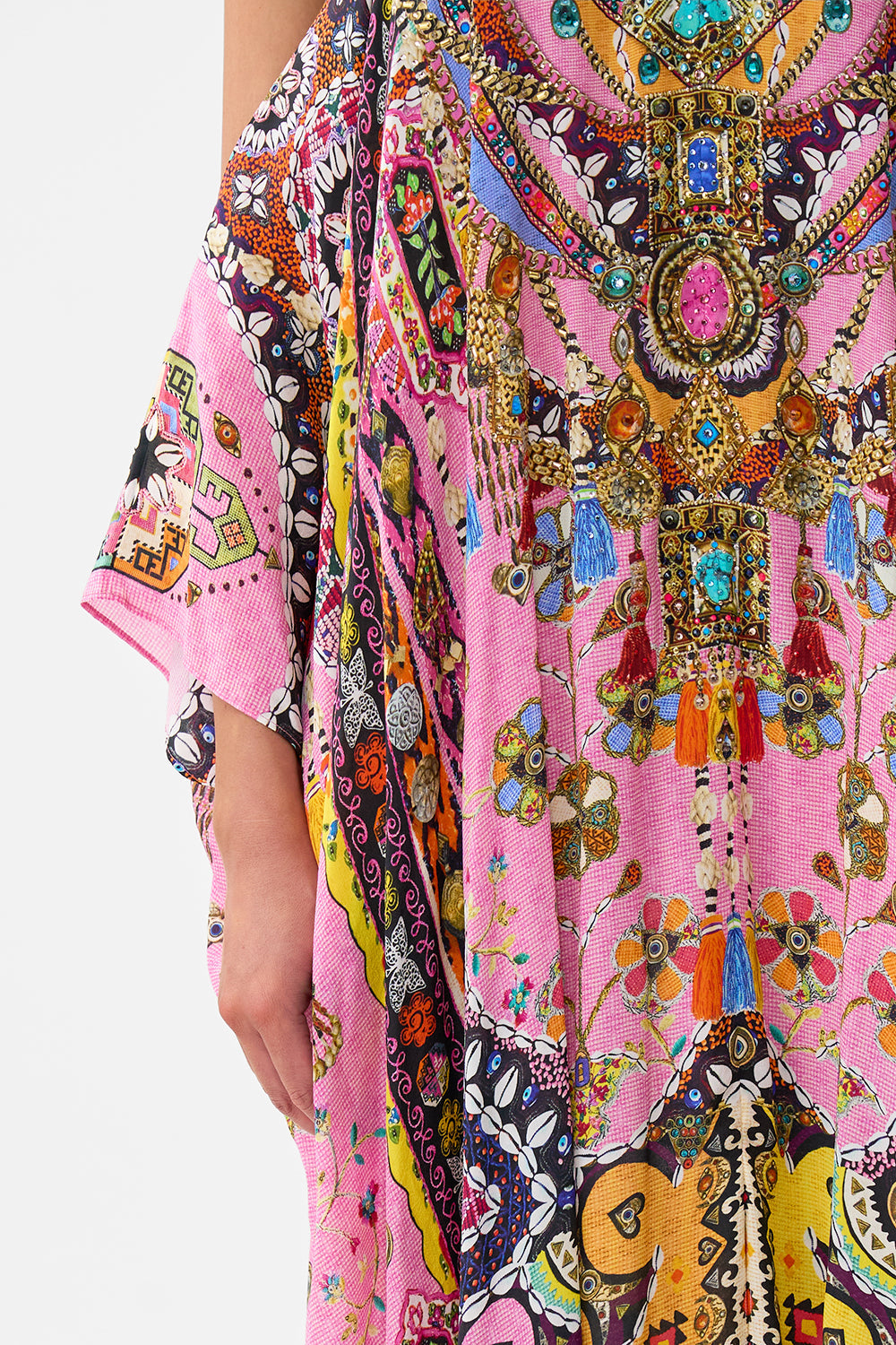 DROP SHOULDER STRAP KAFTAN PATCHWORK PANORAMA