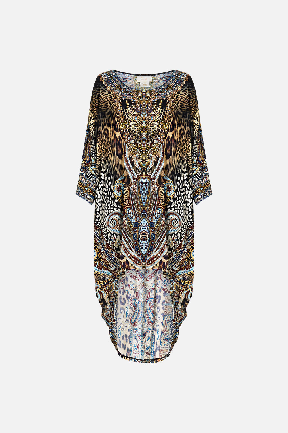 JERSEY SCOOP BACK HEM DRESS ISTANBUL ANIMALIA