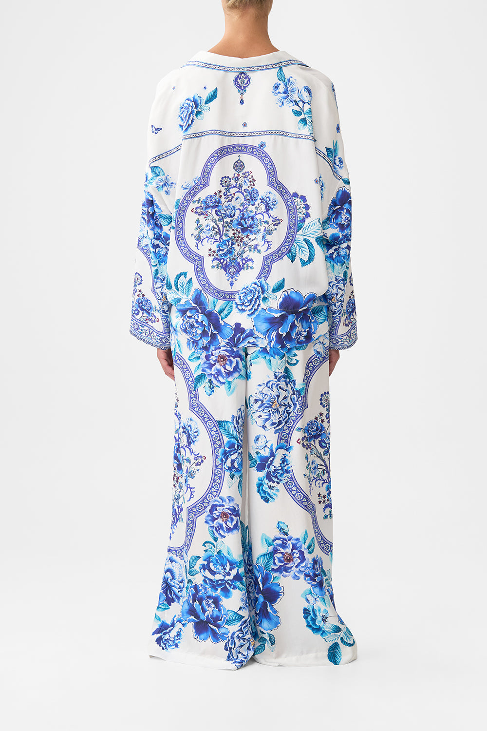 WIDE LEG WAISTED PANT A CERAMIC GARDEN