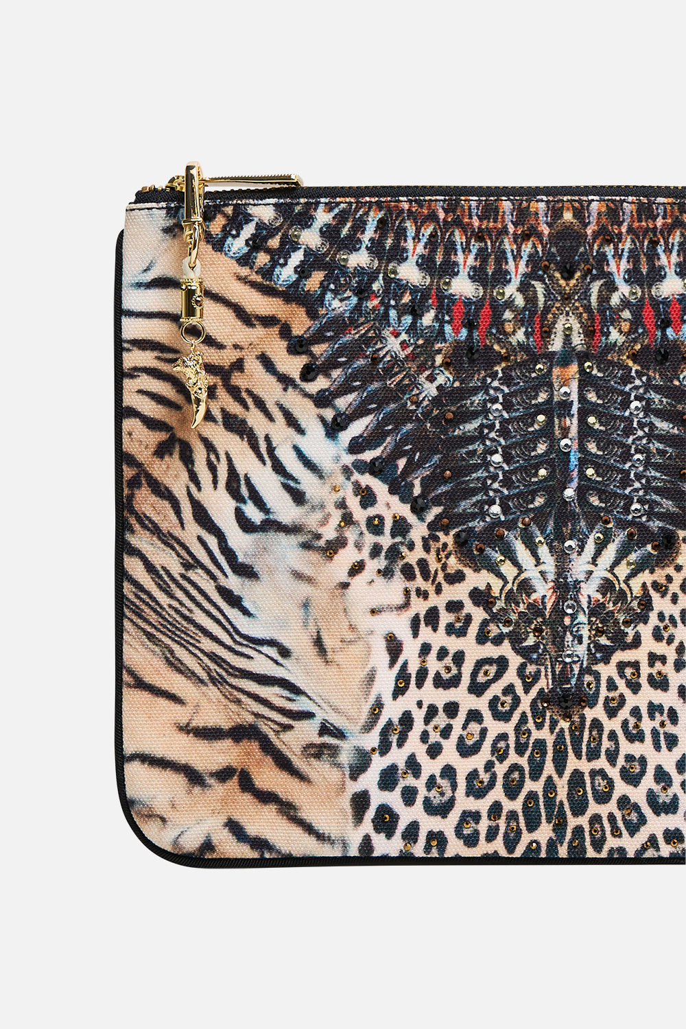 SMALL CANVAS CLUTCH JAGUAR