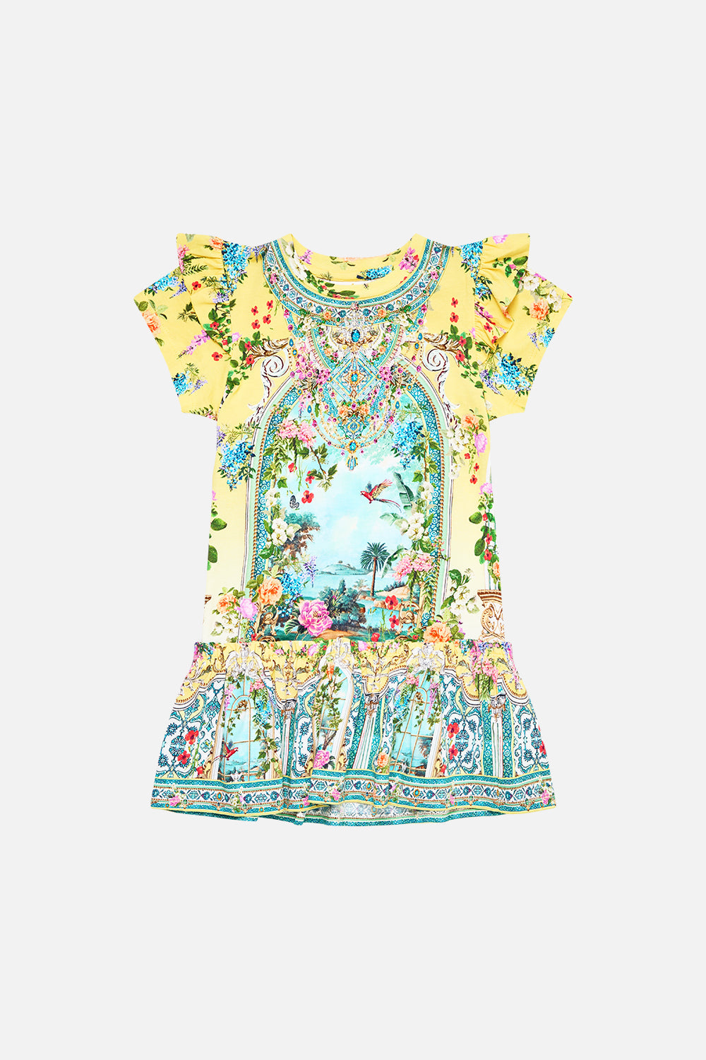 KIDS TEE MINI DRESS WITH FRILL SHOULDER AND HEM TALES OF TOPKAPI PALACE