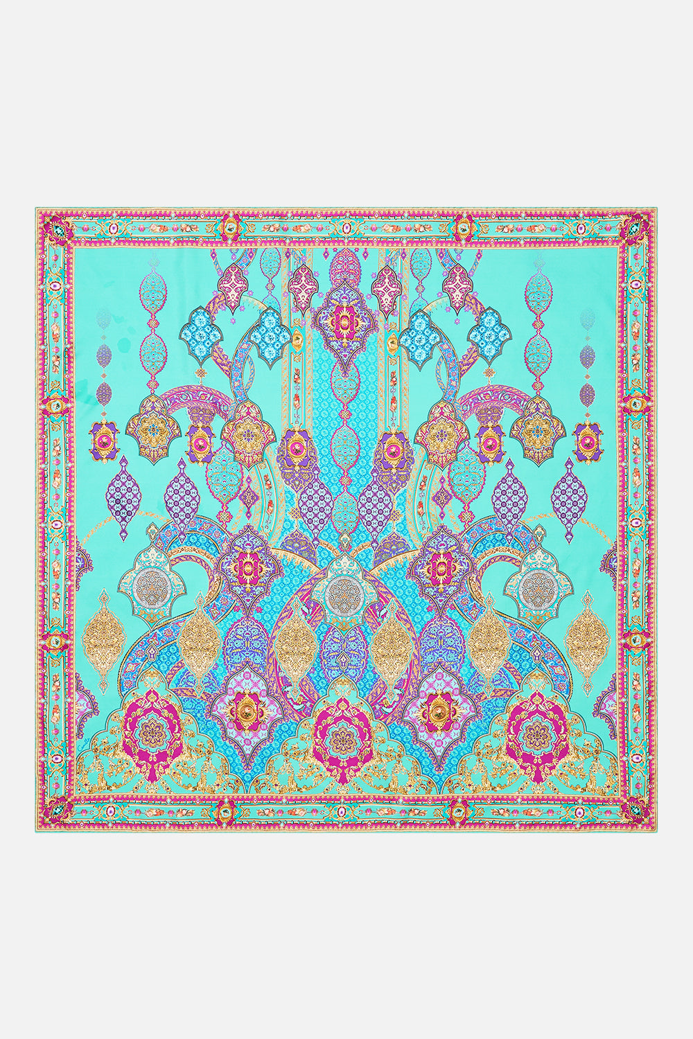 PRINTED SILK TWILL SQUARE SCARF THE CONCUBINES CORRIDOR
