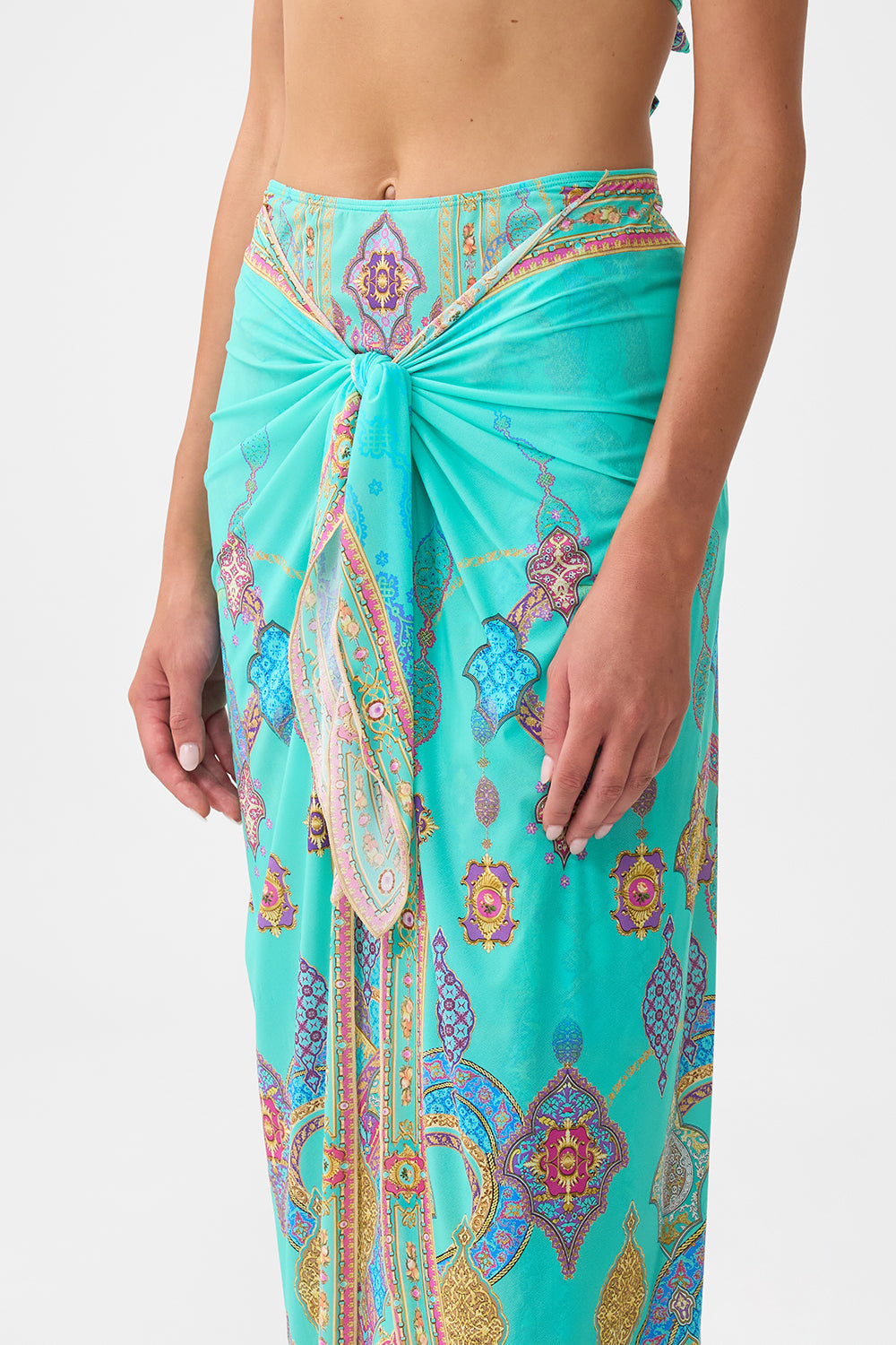 LAYERED MAXI SARONG WITH TIE FRONT THE CONCUBINES CORRIDOR