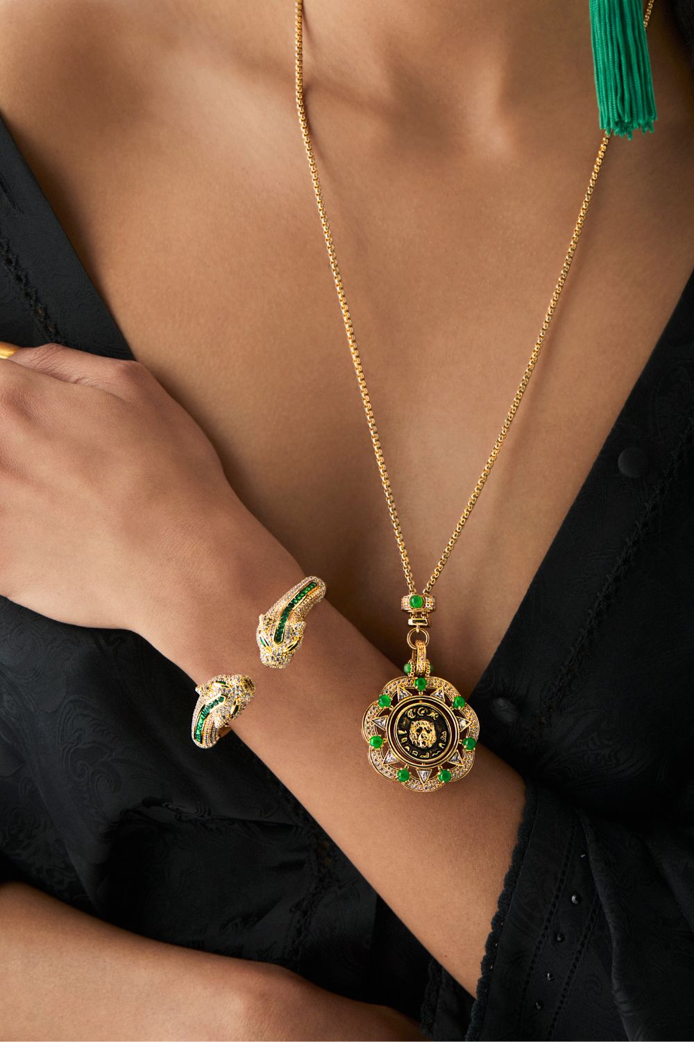 FIERCE FOLKLORE BASTET BANGLE GOLD