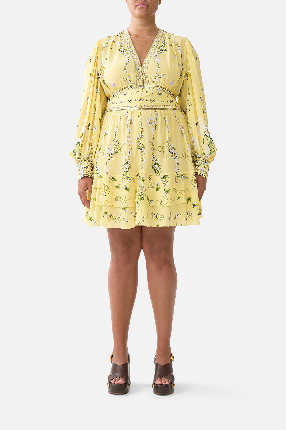 BUTTON FRONT FRILL DRESS DAISY CHAINS