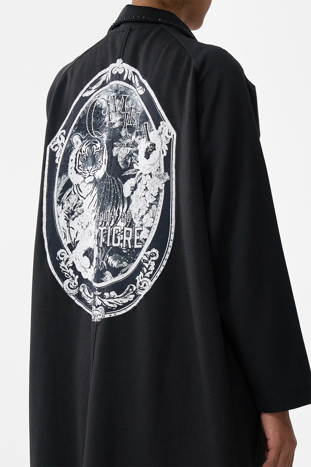 The CAMILLA Sweat-Trench Coat in our Perfumed In Porto print.