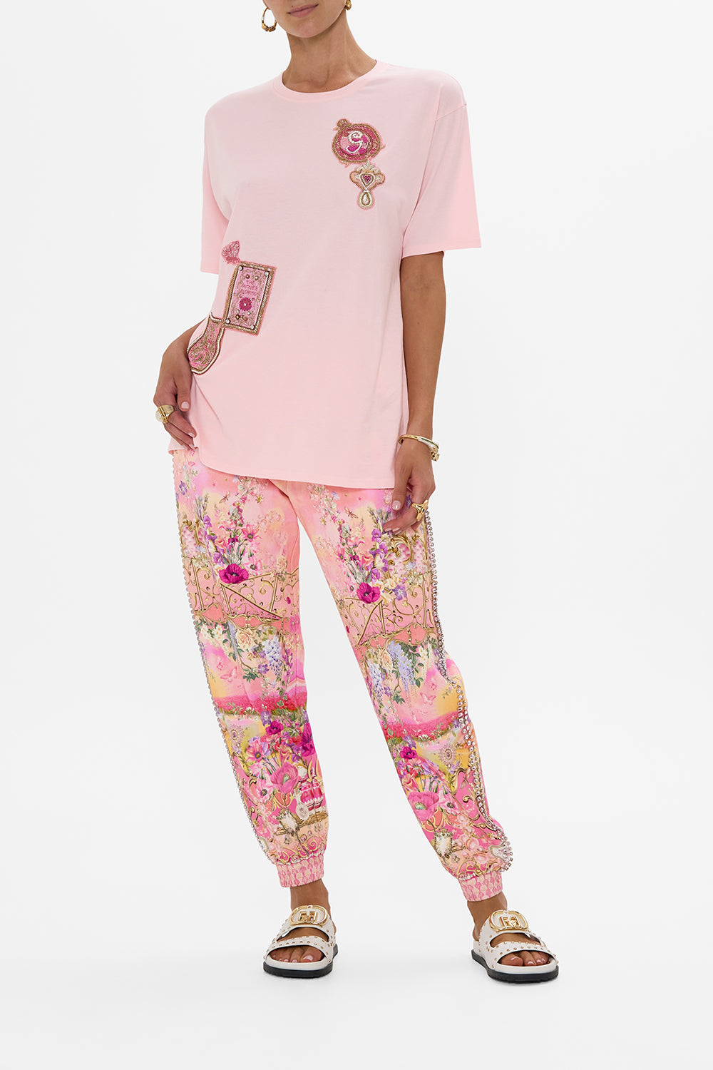 OVERSIZED BAND TEE- PINK TOTALLY OZMOPOLITAN