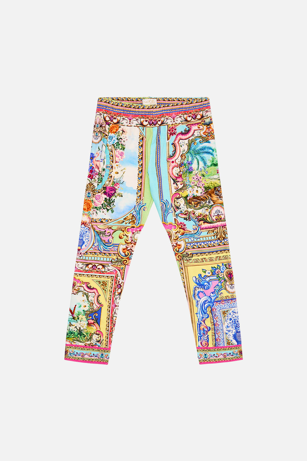 The CAMILLA Kids Leggings With Elastic Waist 4-10 in our Spirit Of Santa Maria print.