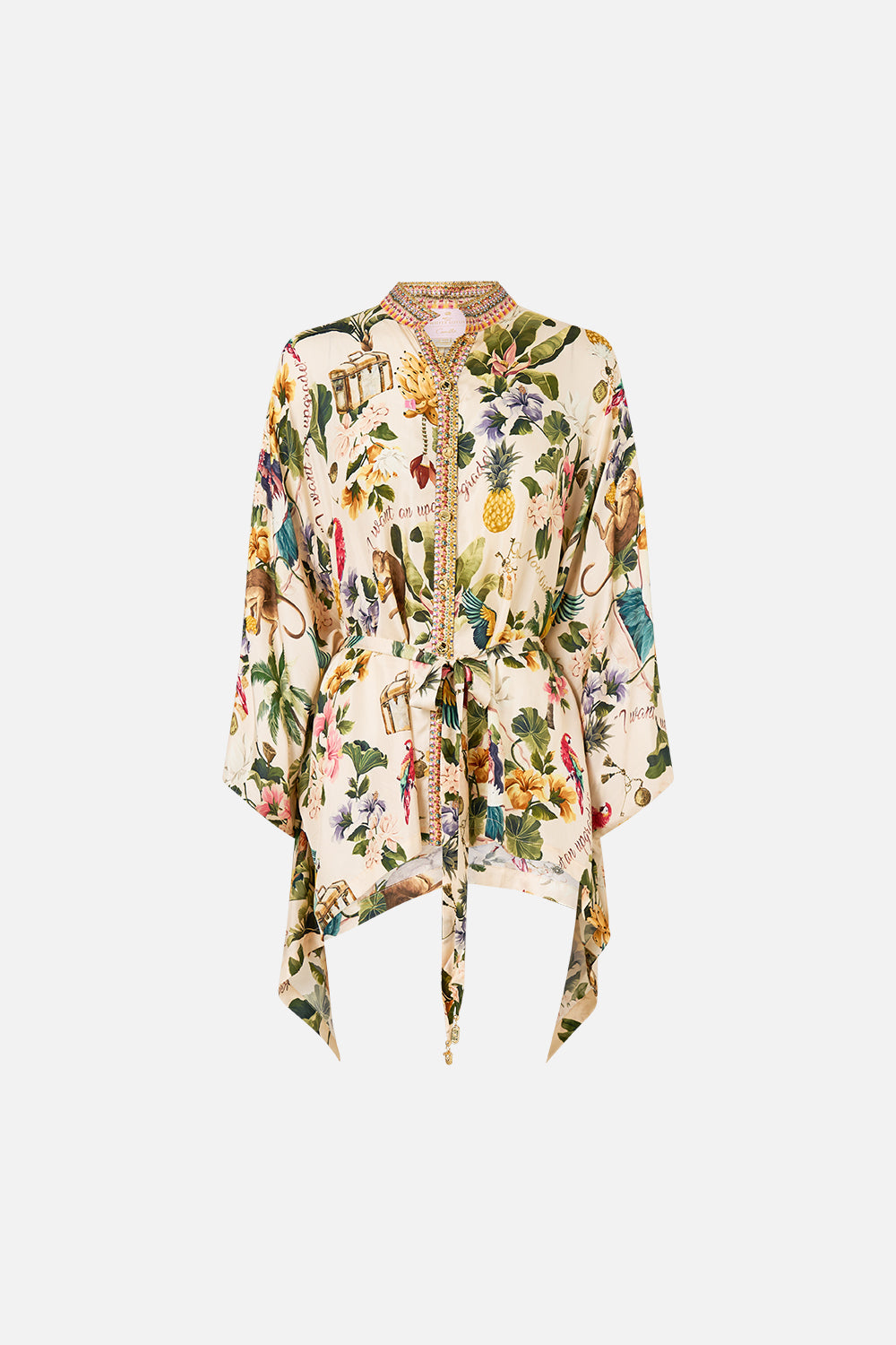 BUTTON THROUGH SCARF BLOUSE WELCOME TO THE WHITE LOTUS
