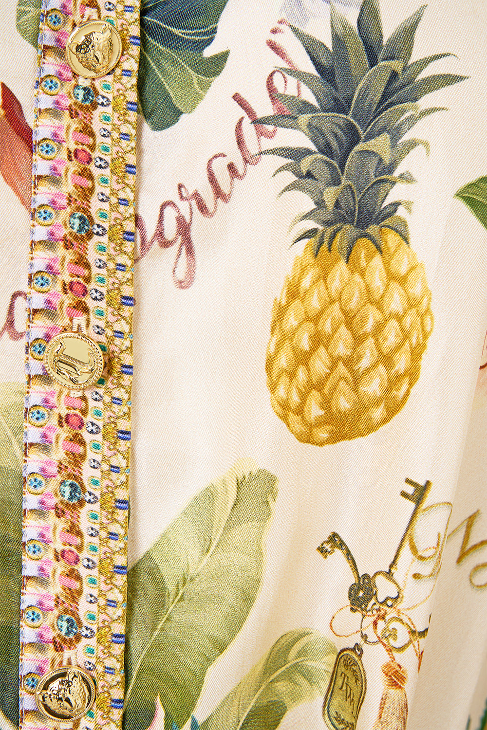 BUTTON THROUGH SCARF BLOUSE WELCOME TO THE WHITE LOTUS