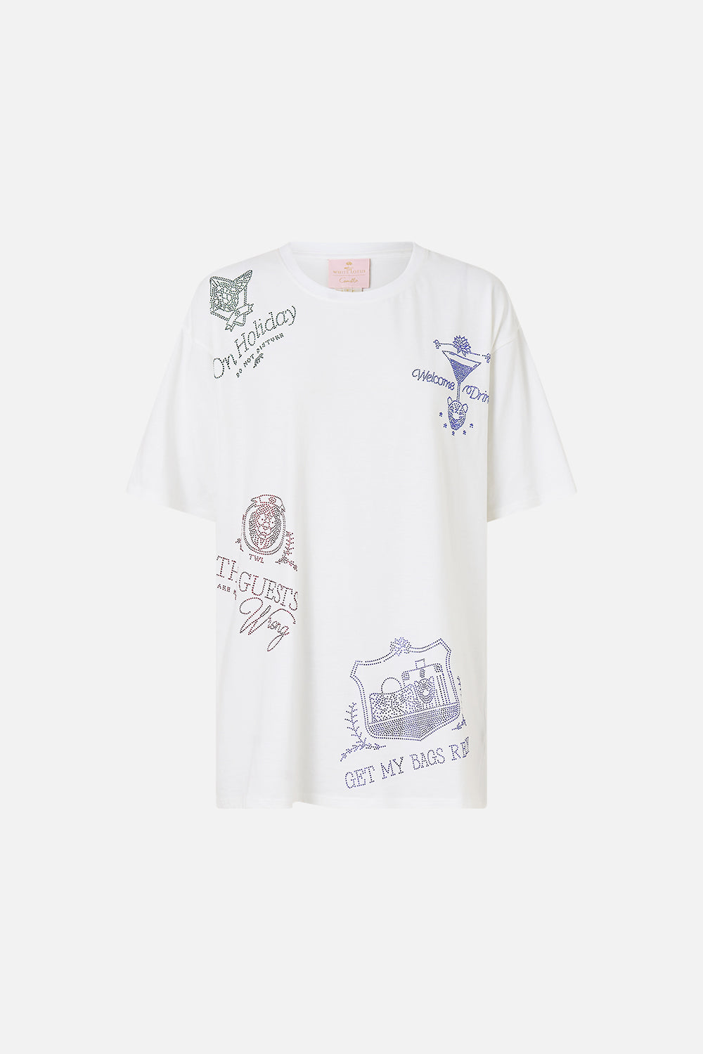 OVERSIZED BAND TEE WELCOME TO THE WHITE LOTUS