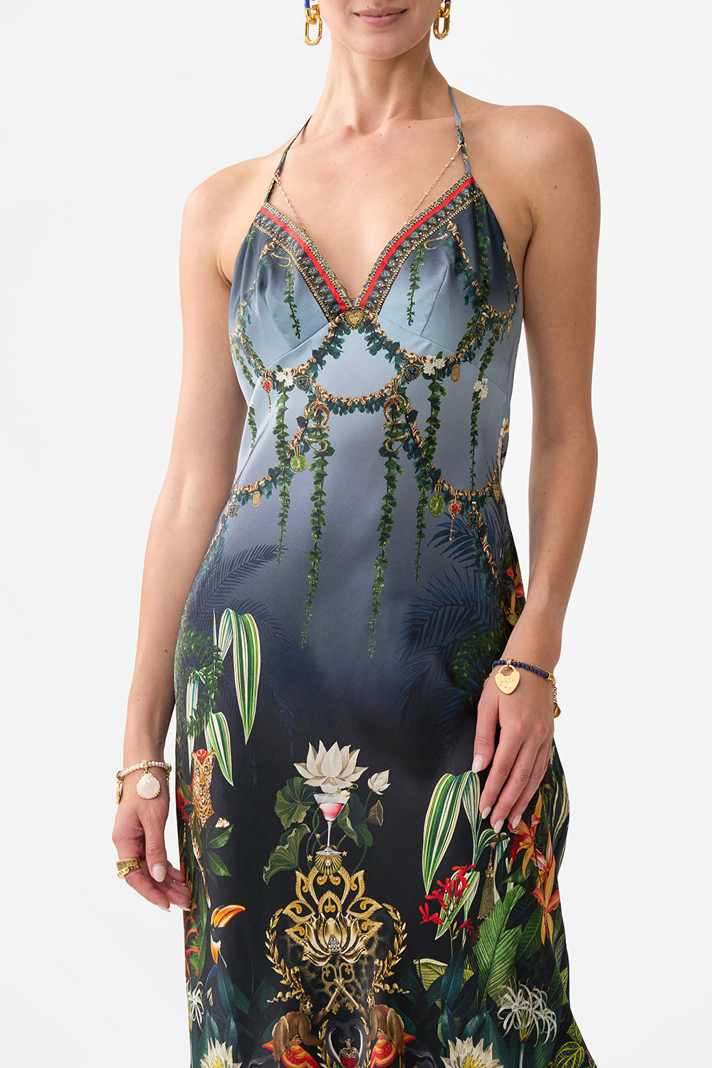 CHAIN DETAIL SLIP DRESS READY FOR MY WELCOME DRINK