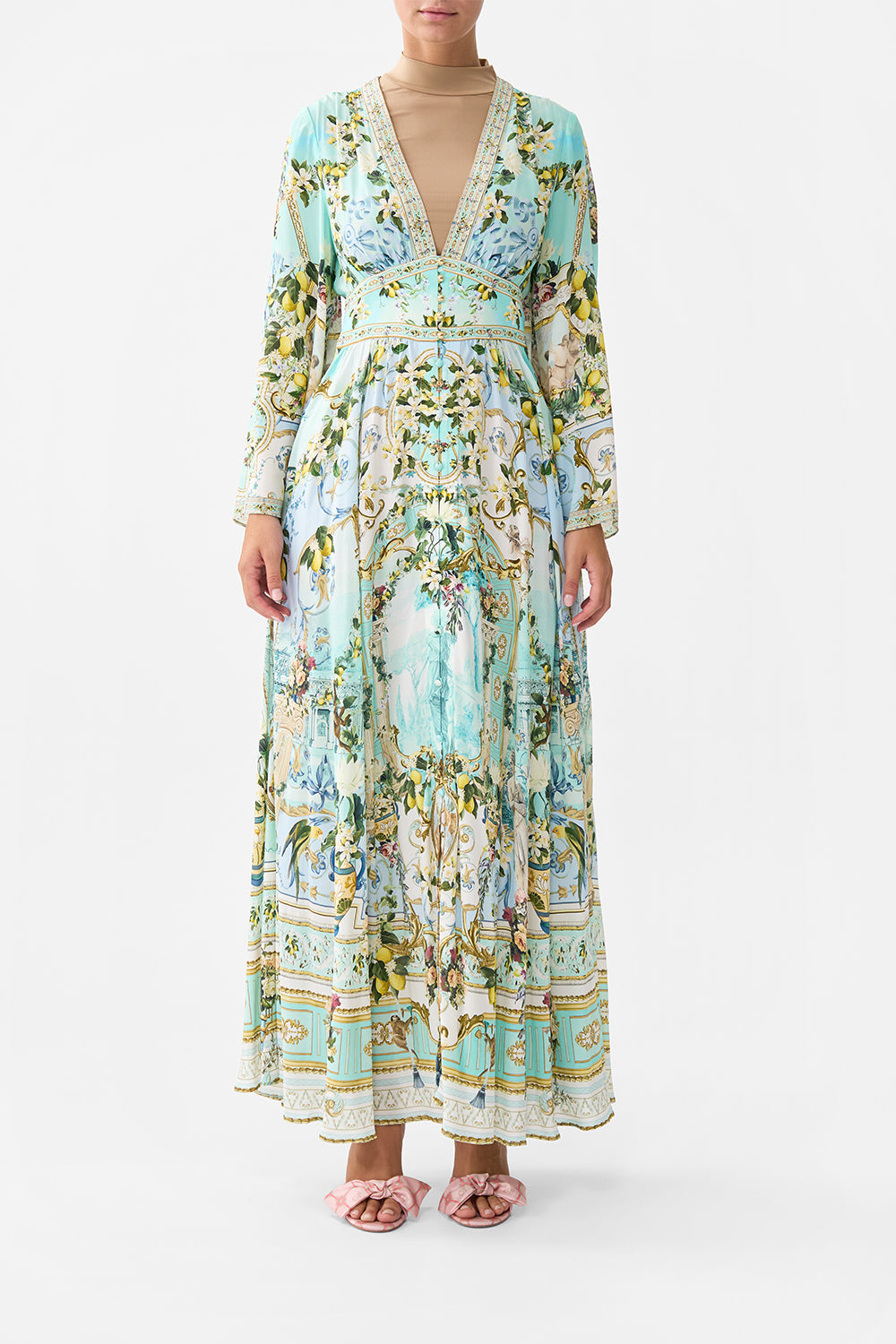 KIMONO SLEEVE DRESS WITH SHIRRING DETAIL VENUS ON A VESPA