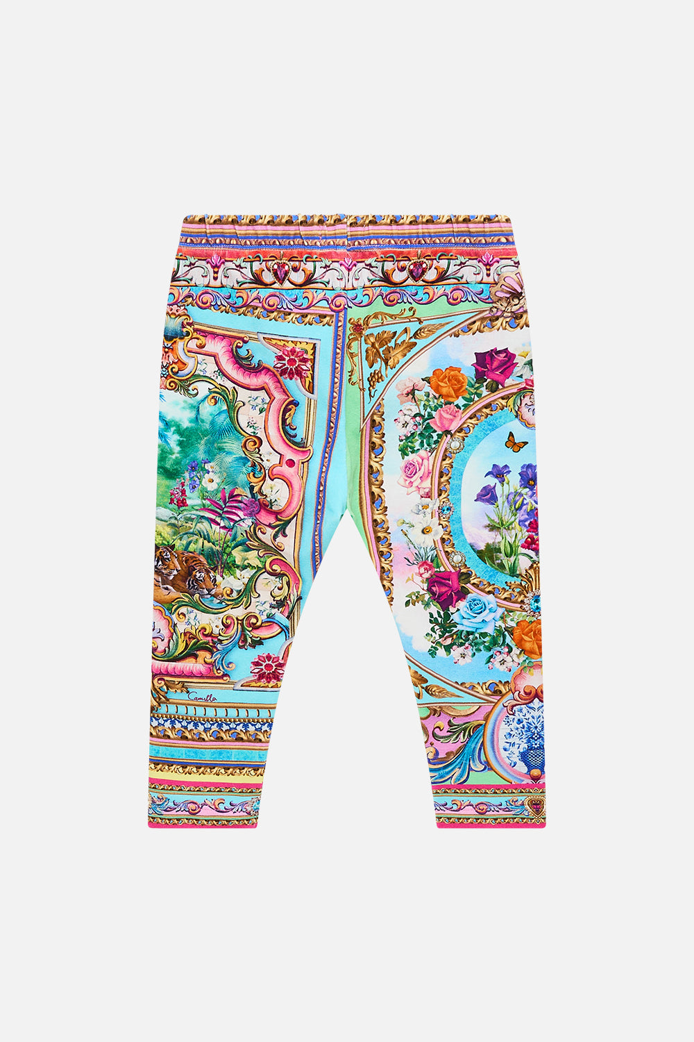 The CAMILLA Babies Leggings With Elastic Waist in our Spirit Of Santa Maria print.