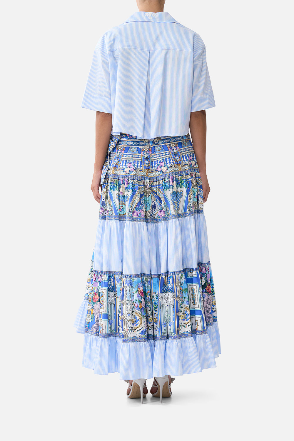 WRAP SKIRT WITH GATHERED PANELS OTTOMAN OPULENCE