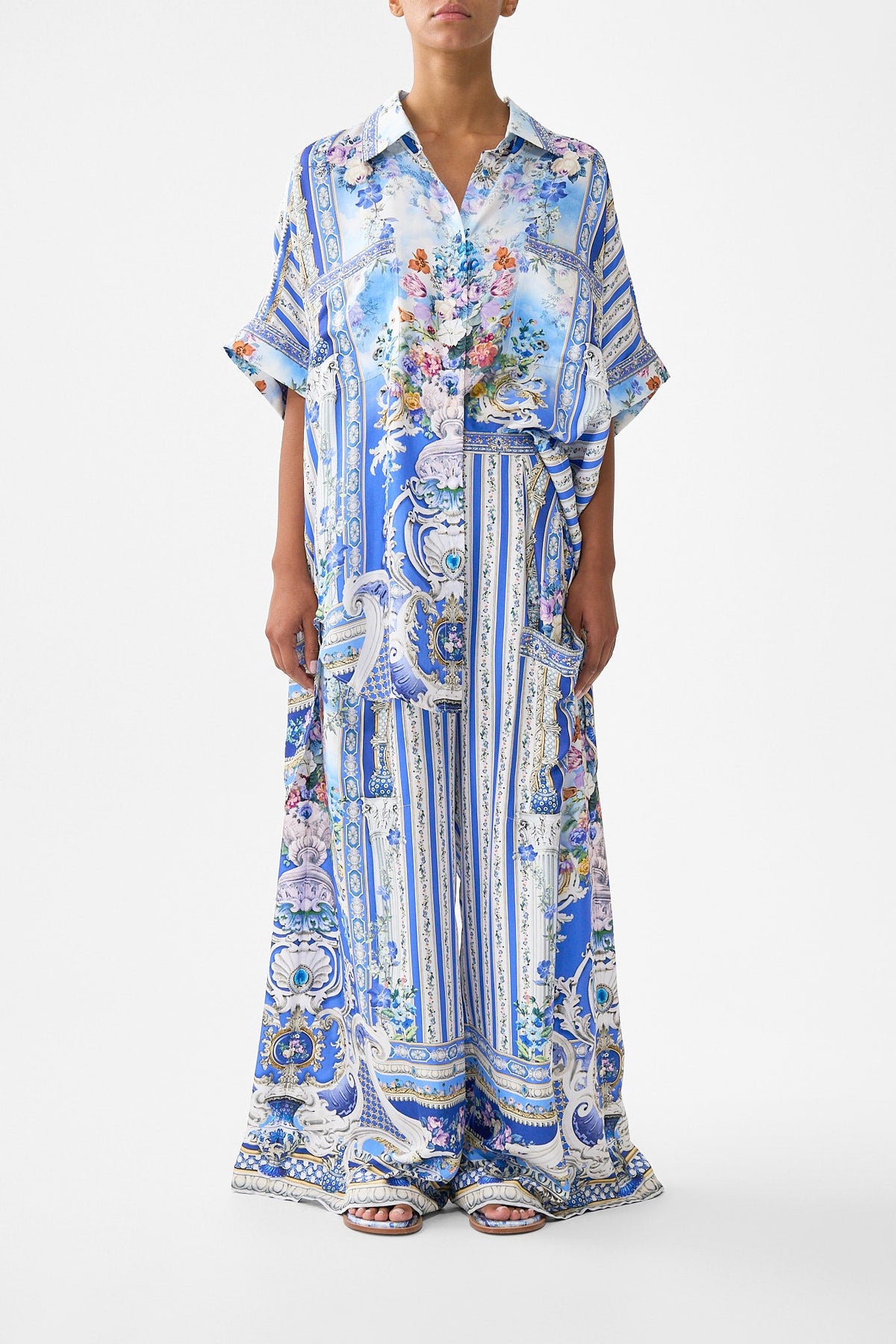 WIDE LEG TROUSER WITH FRONT POCKETS OTTOMAN OPULENCE