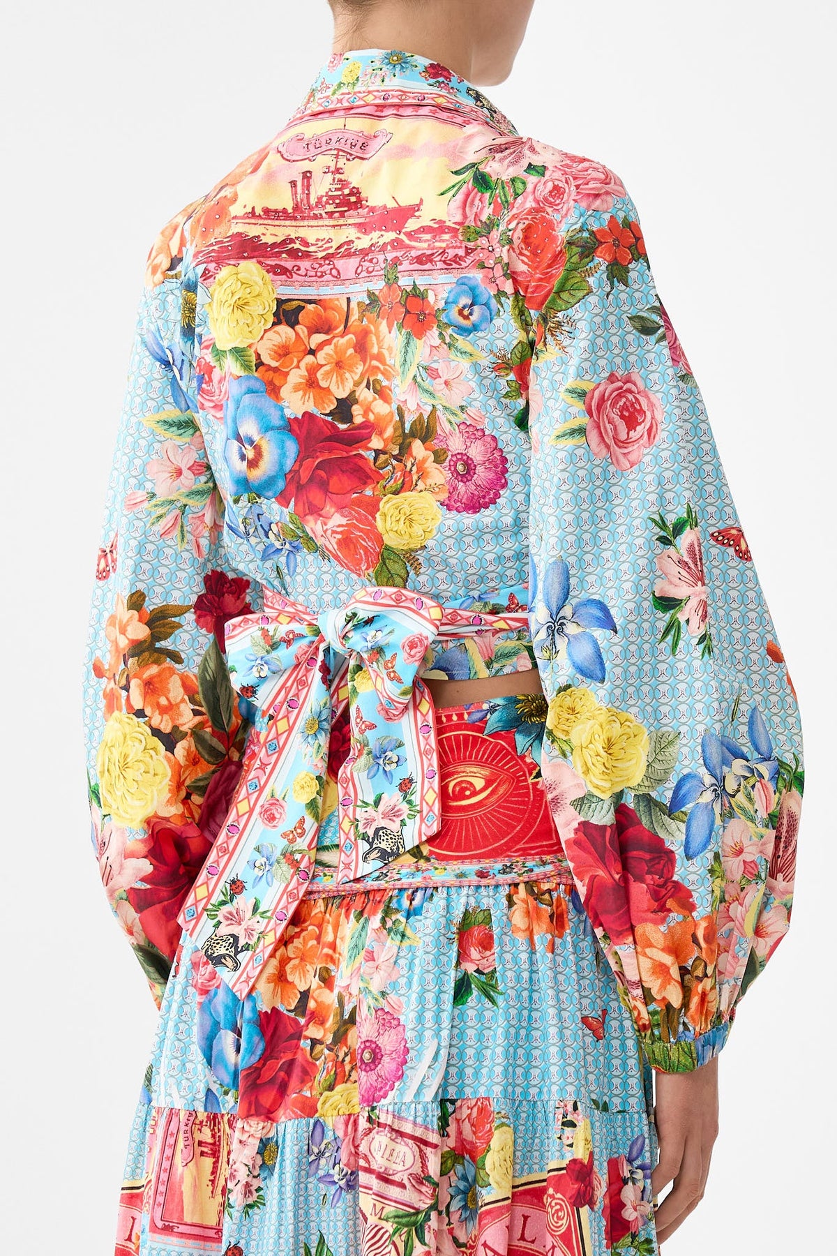 CROPPED WRAP SHIRT PAPERS AND CURIOUS CAPERS