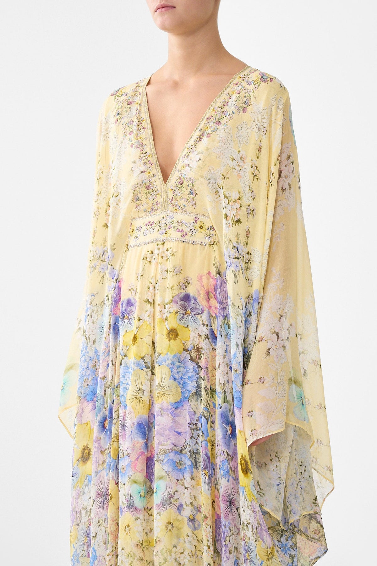 LONG KAFTAN WITH WAIST DETAIL DARLING BUDS