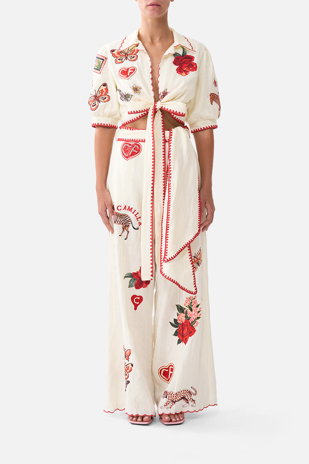 SCARF BELT WIDE LEG PANT HIGH CLASS HOOKAH