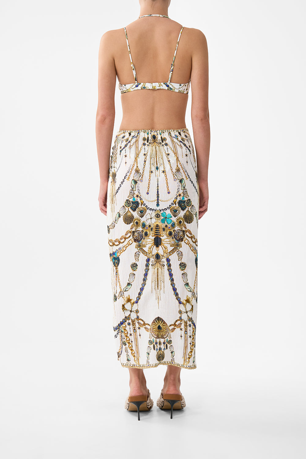 TIE FRONT SKIRT CHAIN GANG