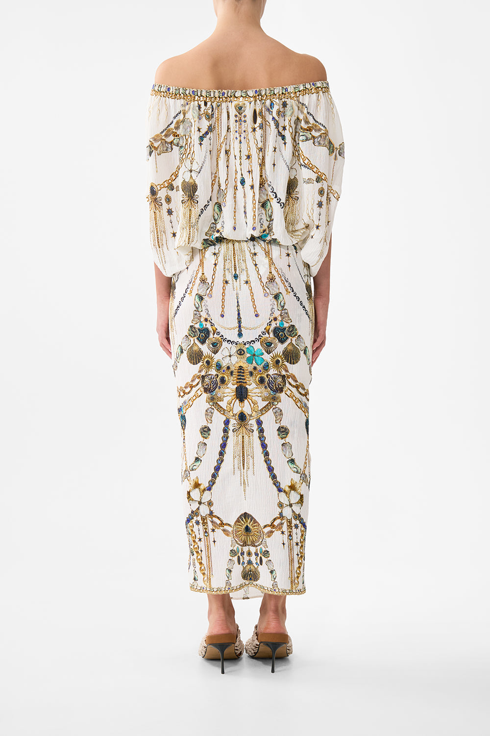 OFF SHOULDER ELASTIC TOP CHAIN GANG