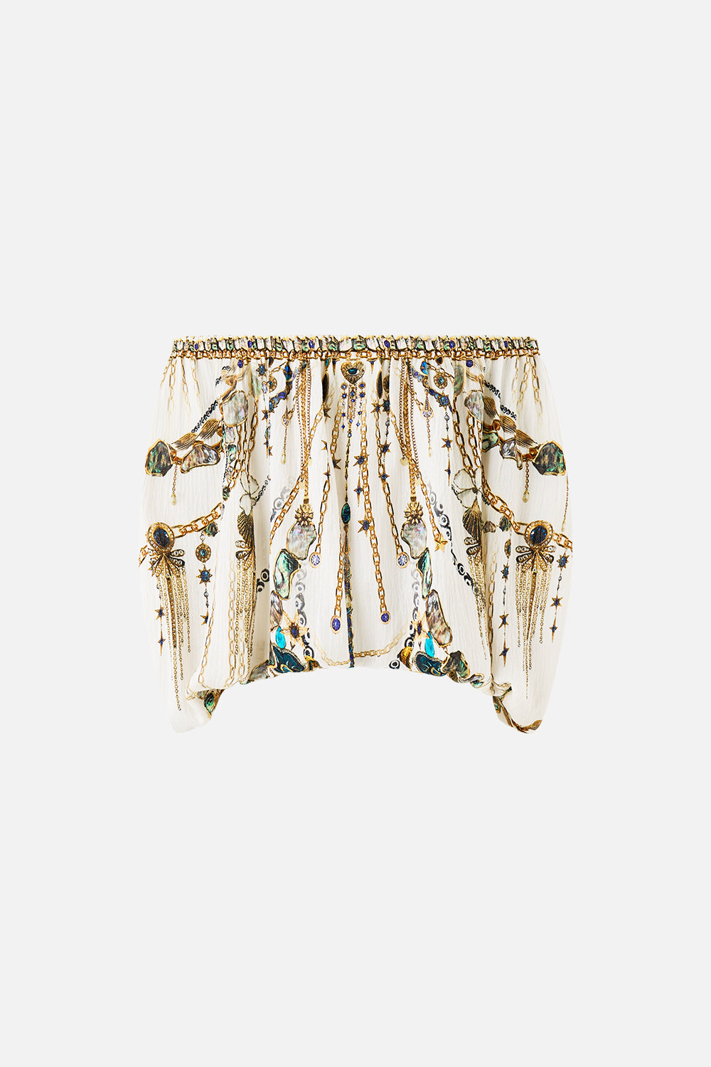 OFF SHOULDER ELASTIC TOP CHAIN GANG