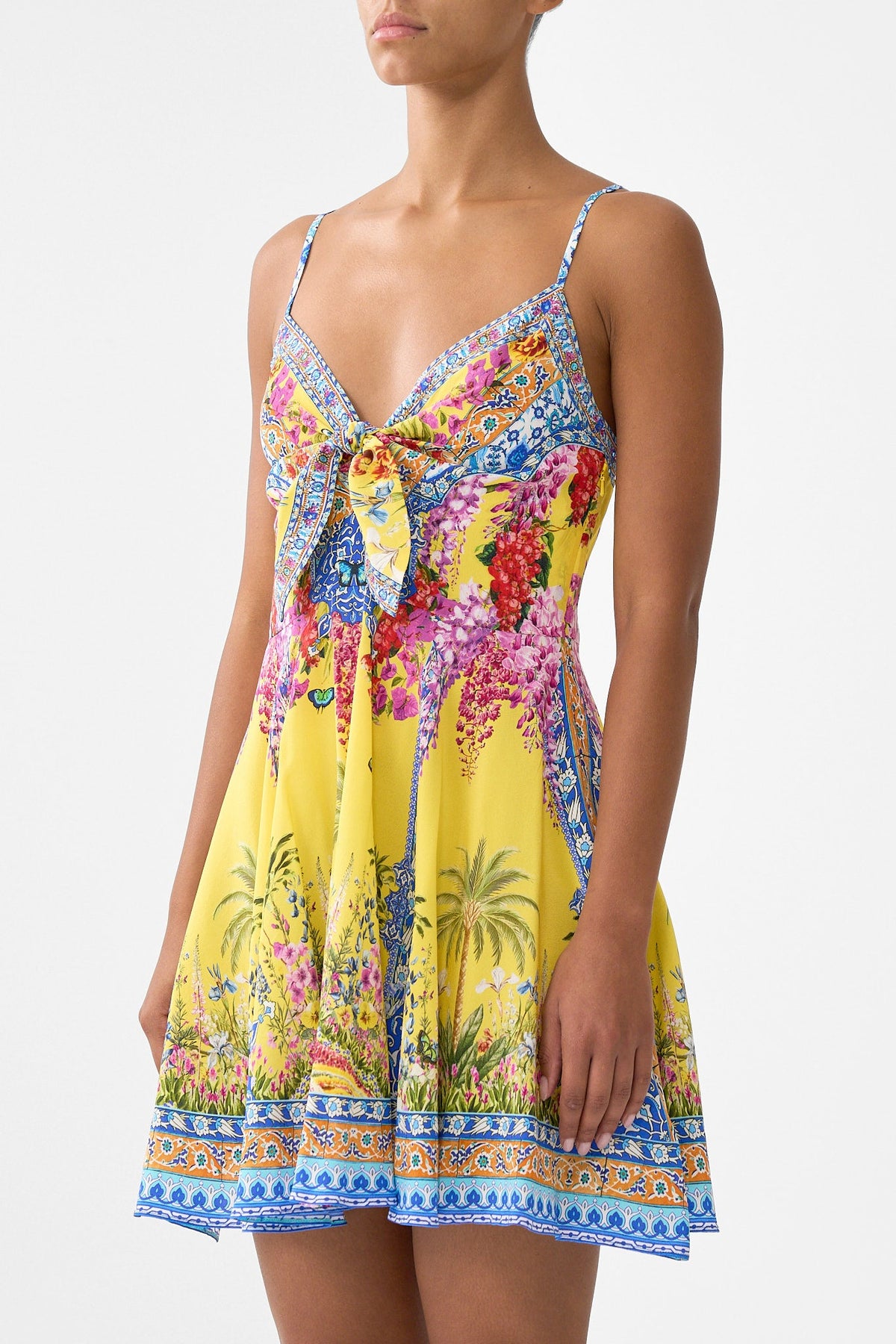 SHORT DRESS WITH TIE FRONT SULTANAHMET SUMMER