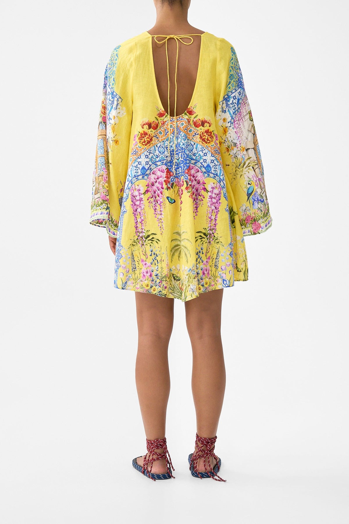 POCKET DRESS WITH LOW BACK & WIDE SLEEVES SULTANAHMET SUMMER