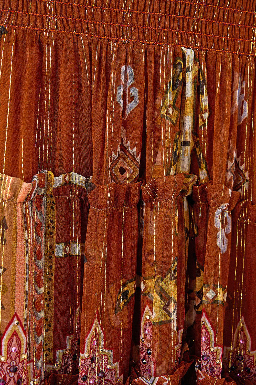 4 TIERED GATHERED SKIRT FABRIC OF TIME