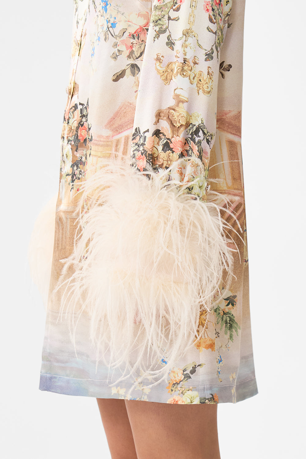 MINI SHIRT DRESS WITH FEATHERS TWILIGHT IN ISTANBUL