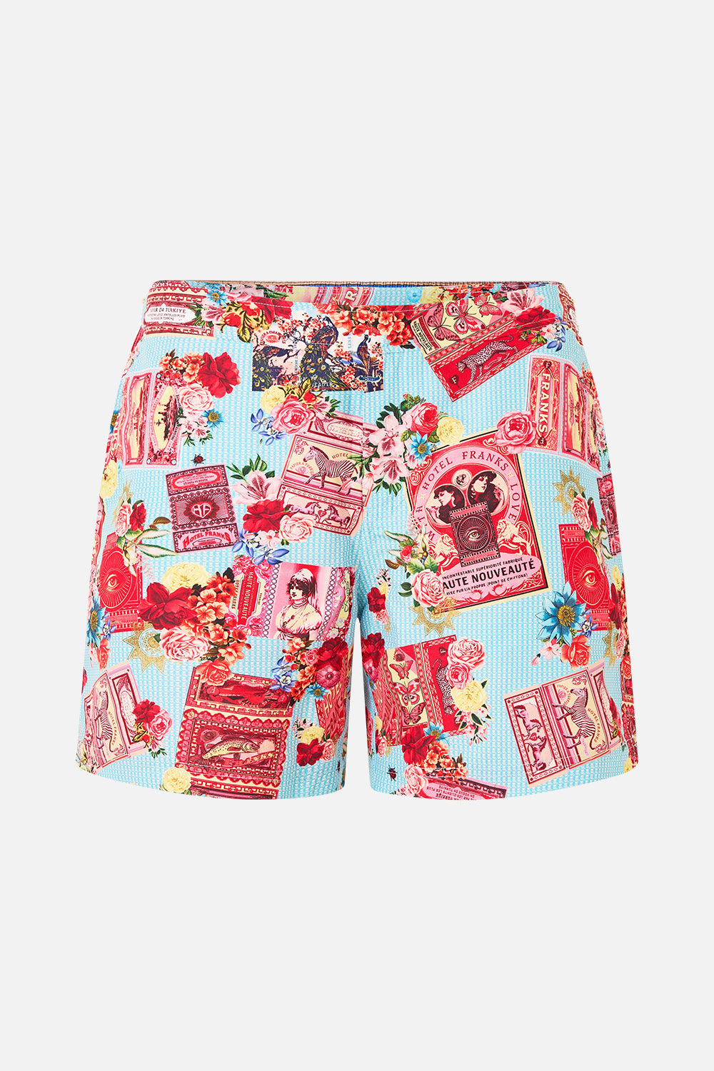 MID LENGTH BOARDSHORT WITH FIXED WAIST PAPERS AND CURIOUS CAPERS