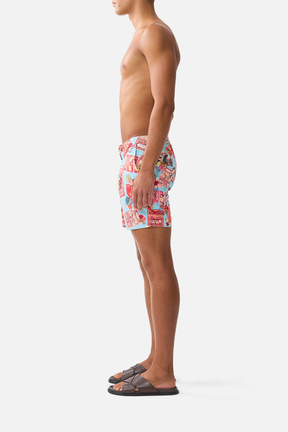 MID LENGTH BOARDSHORT WITH FIXED WAIST PAPERS AND CURIOUS CAPERS
