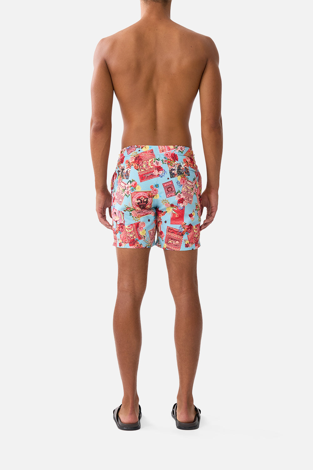 MID LENGTH BOARDSHORT WITH FIXED WAIST PAPERS AND CURIOUS CAPERS