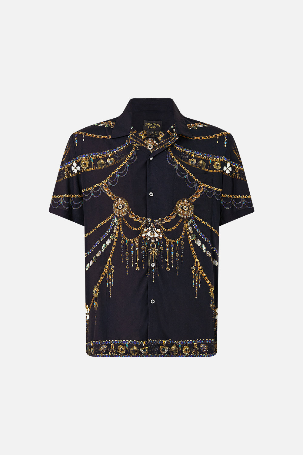 SHORT SLEEVE CAMP COLLARED SHIRT AMULETS AND ALCHEMY