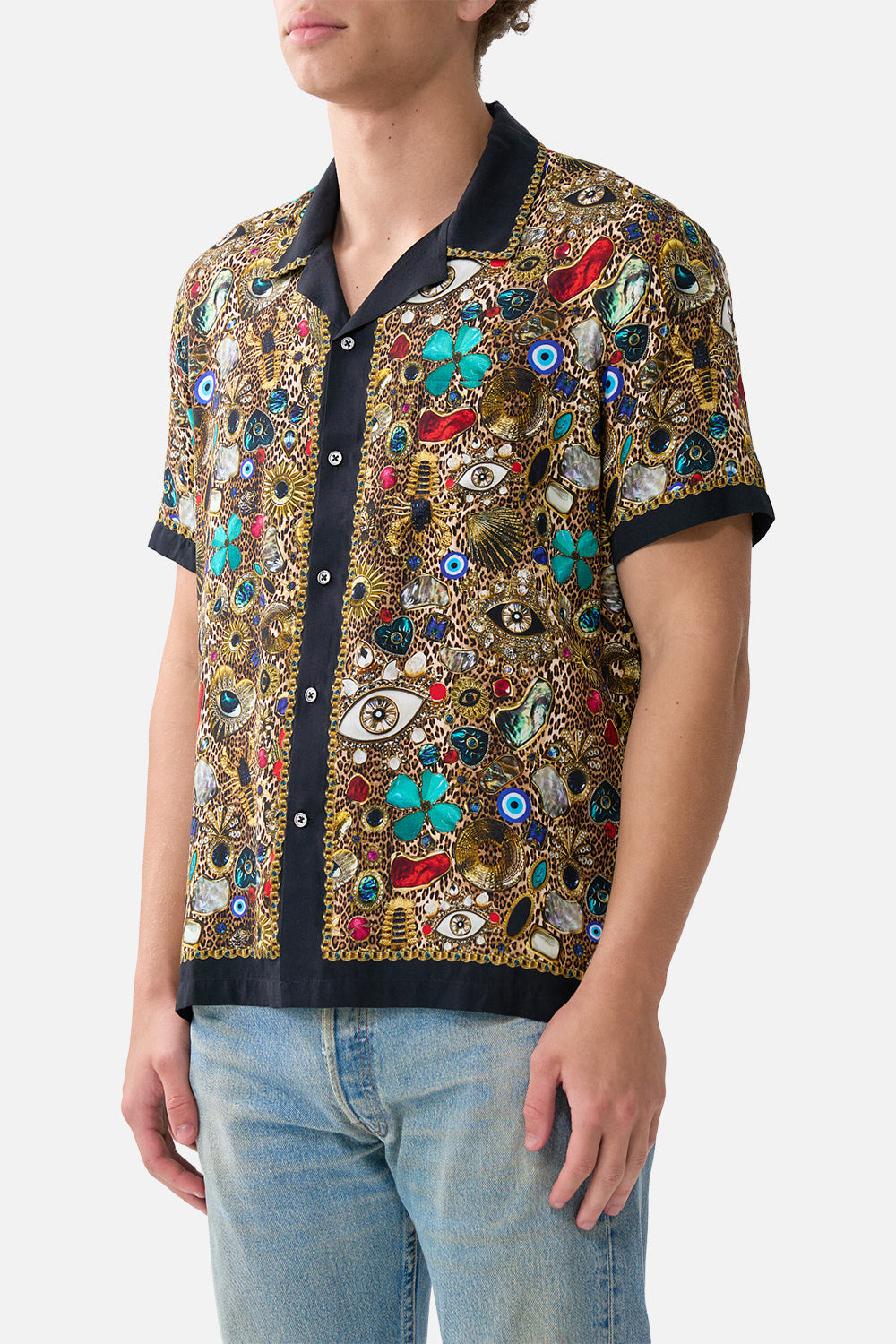 SHORT SLEEVE CAMP COLLARED SHIRT NAZAR NIRVANA