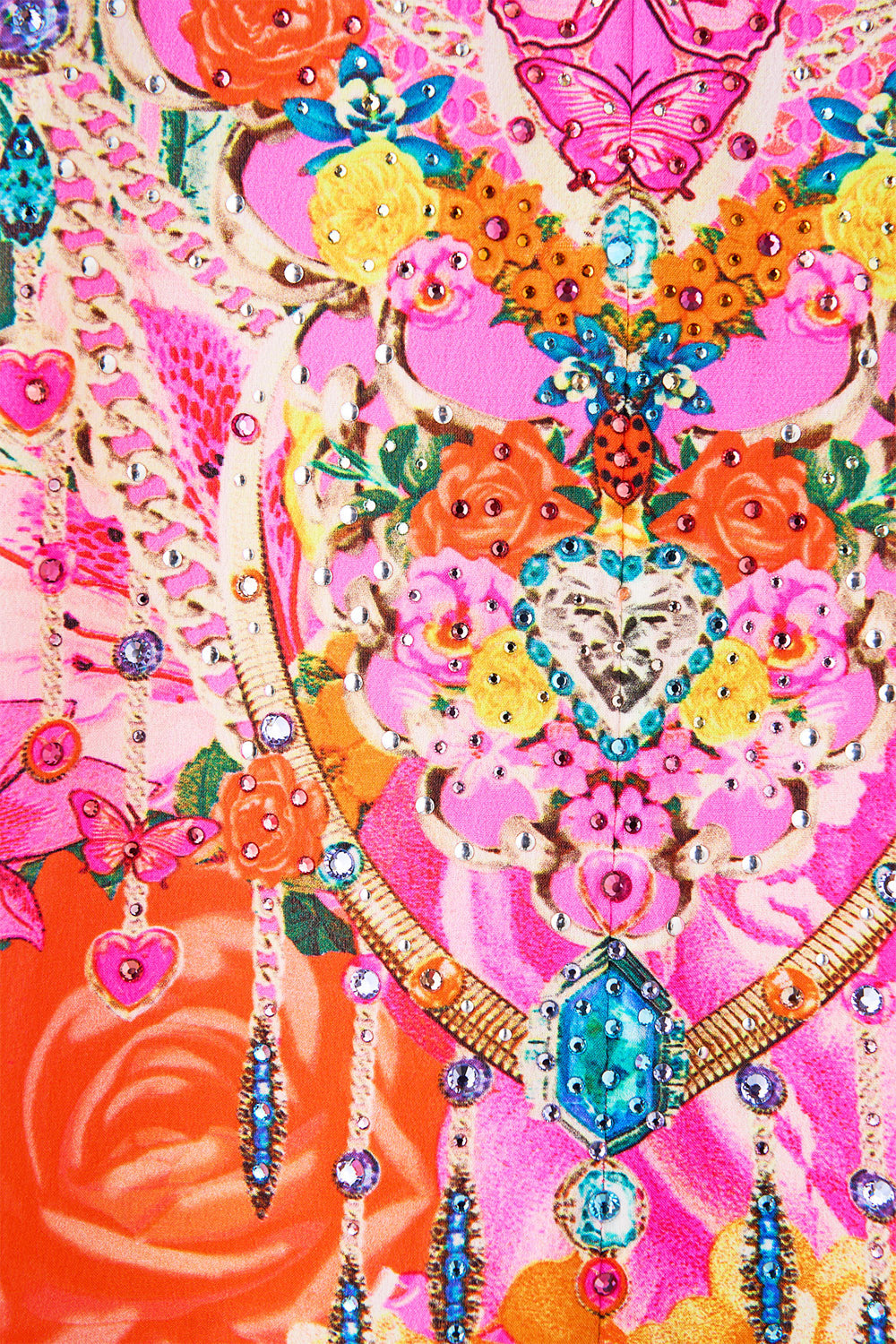 V-NECK FLARED JUMPSUIT ILLUSTRATION NATION