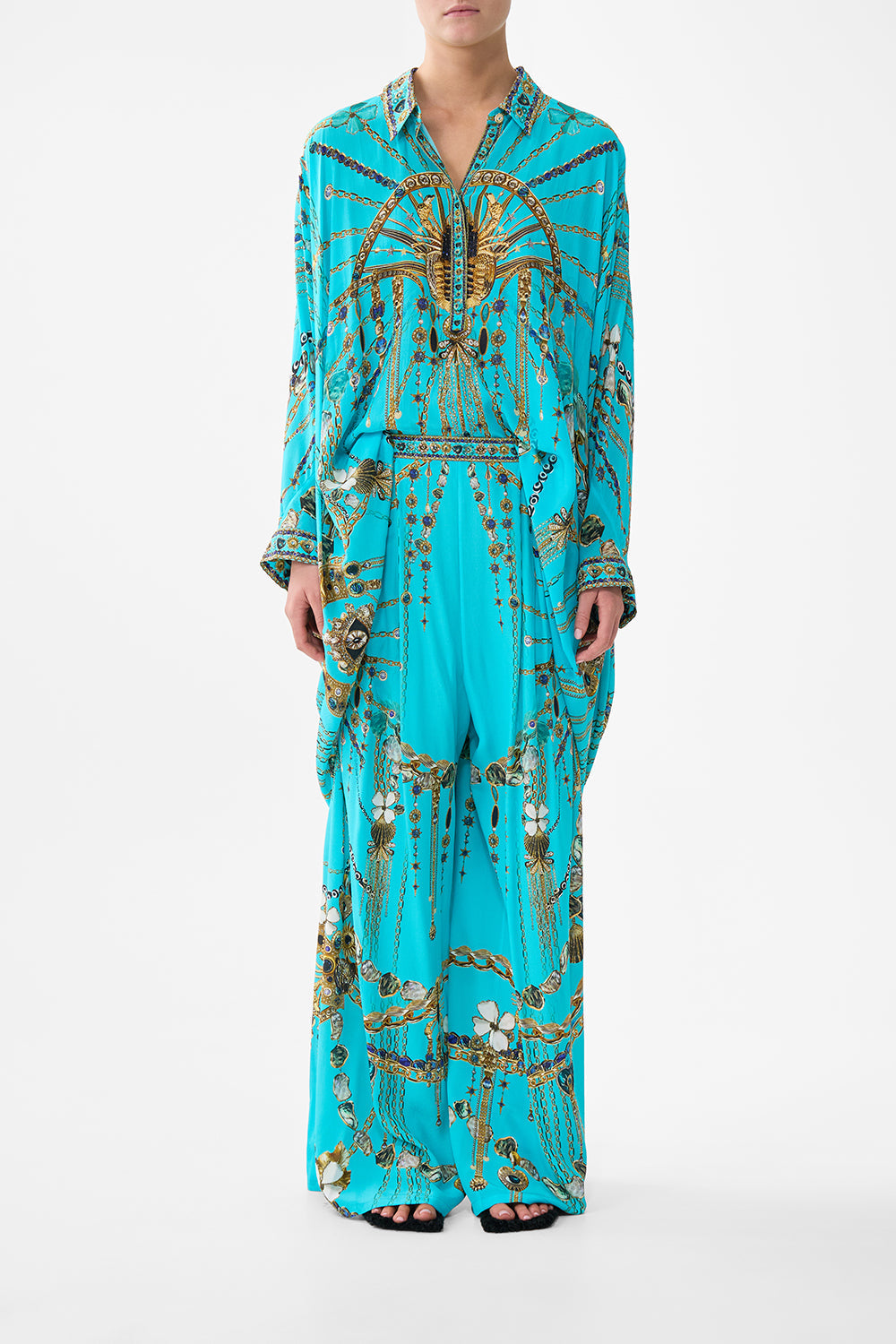 TUCK FRONT PANT TOTEMS AND TREASURES