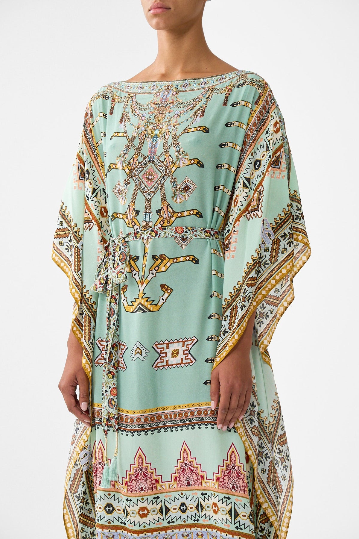 SCARF KAFTAN WITH TIE WAIST LEGEND HAS IT