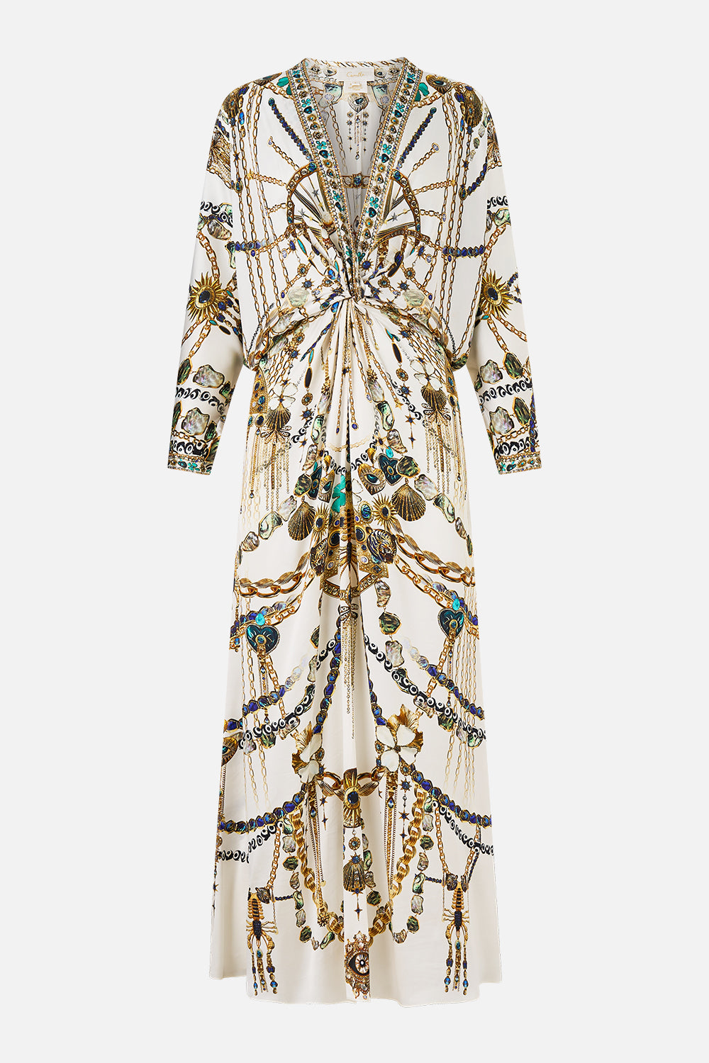 TWIST FRONT BATWING DRESS CHAIN GANG