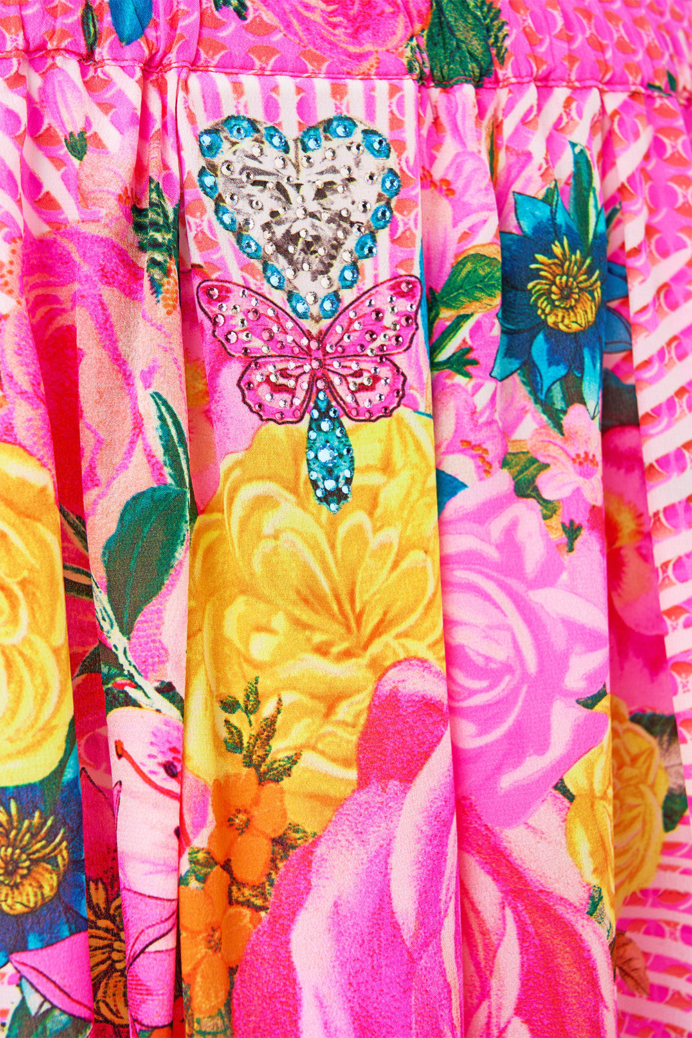 OFF SHOULDER FRILL DRESS WITH STRAPS ILLUSTRATION NATION