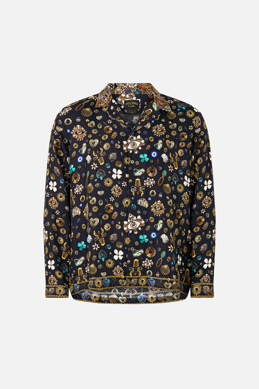 LONG SLEEVE CAMP COLLARED SHIRT AMULETS AND ALCHEMY