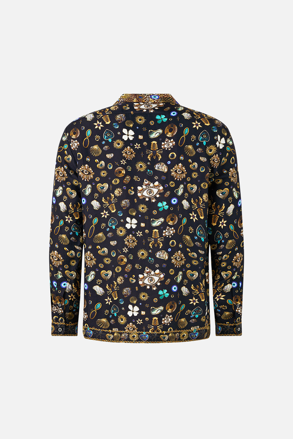 LONG SLEEVE CAMP COLLARED SHIRT AMULETS AND ALCHEMY